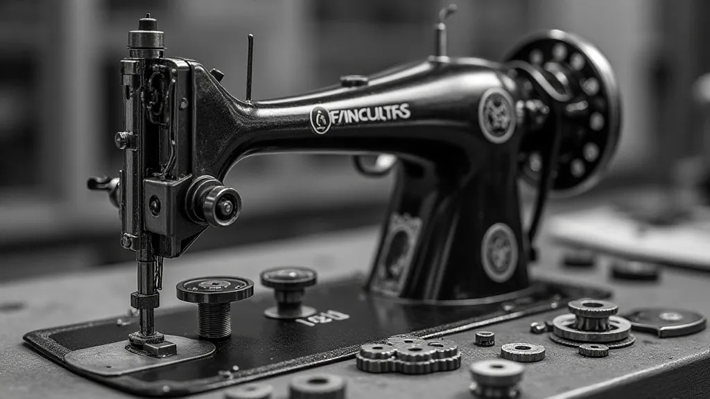 Disassembled ISS Sewing Machine