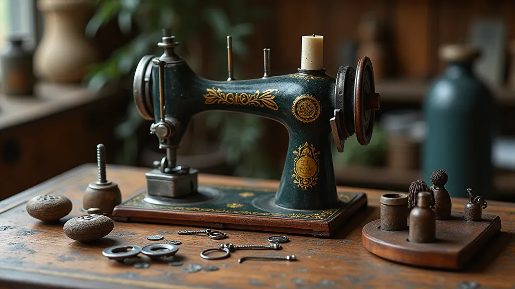 Vintage sewing machine attachments