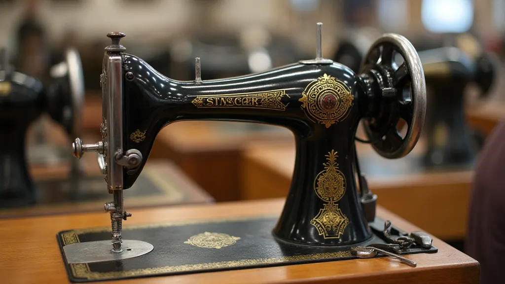Singer Featherweight at a sewing machine show