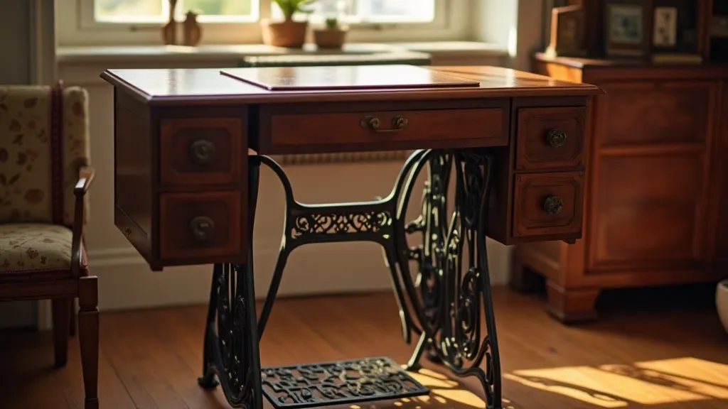 Antique Singer sewing machine table