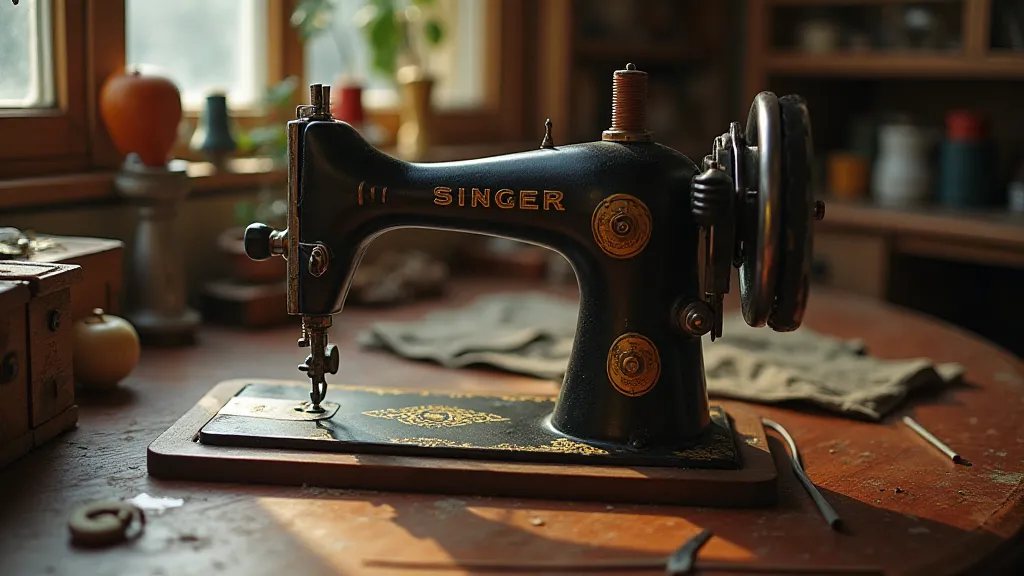 Singer Black Patent on a Workbench