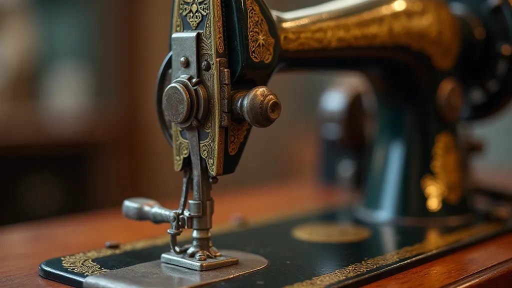 Detail of a Singer 228 treadle mechanism