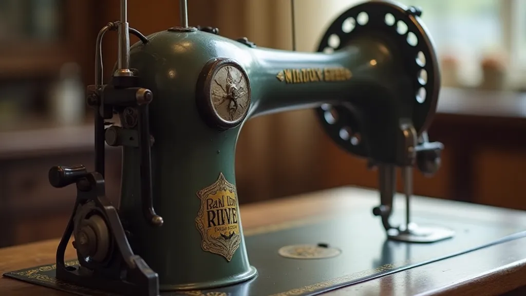 Wilcox & Gibbs treadle sewing machine close-up